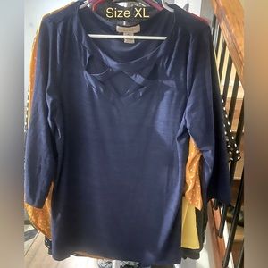 Navy blue blouse size XL